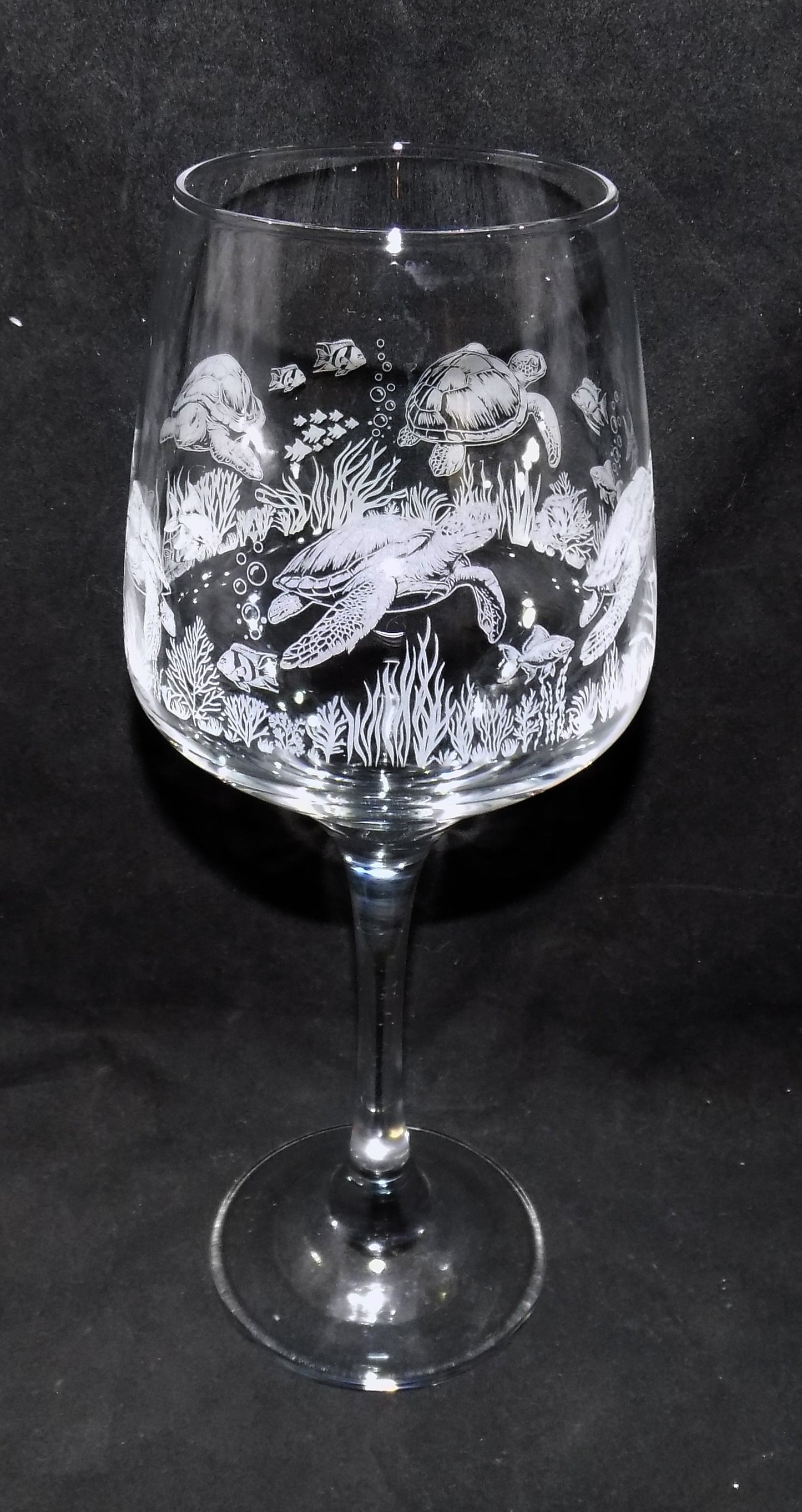 Turtle Stemmed Wine Glass