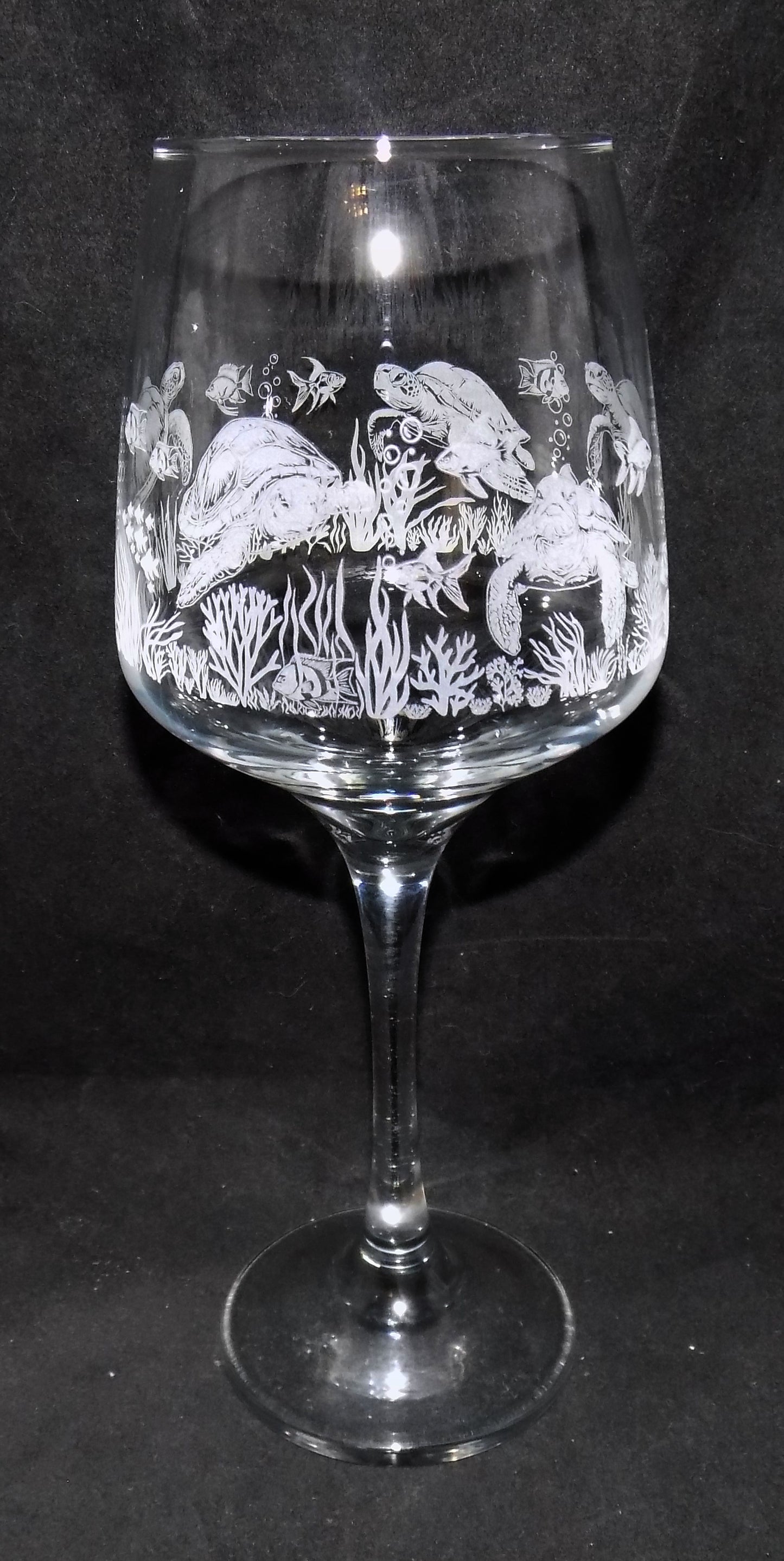 Turtle Stemmed Wine Glass