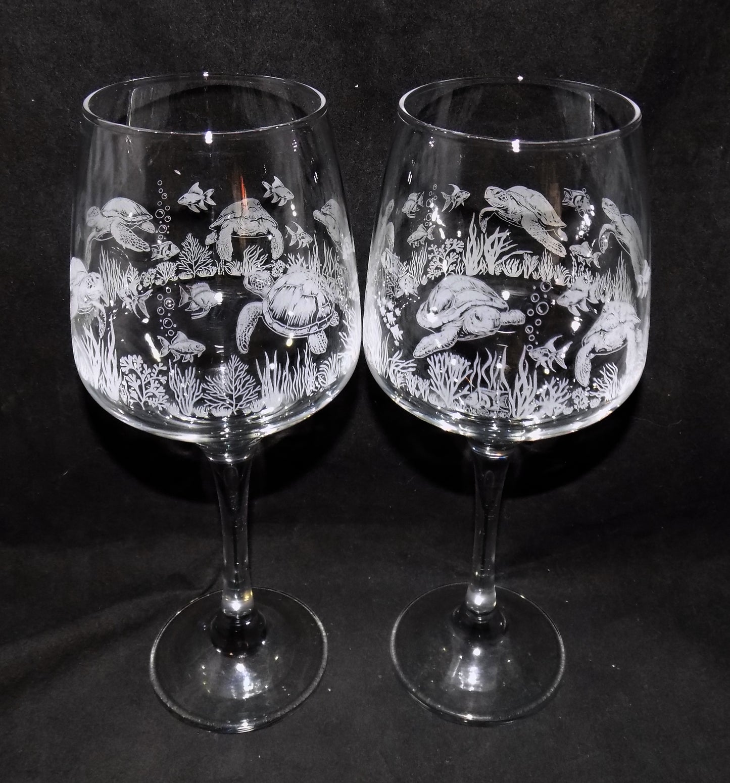 Turtle Stemmed Wine Glass