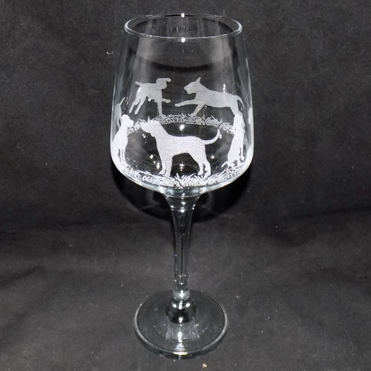 Hungarian Vizsla Stemmed Wine Glass