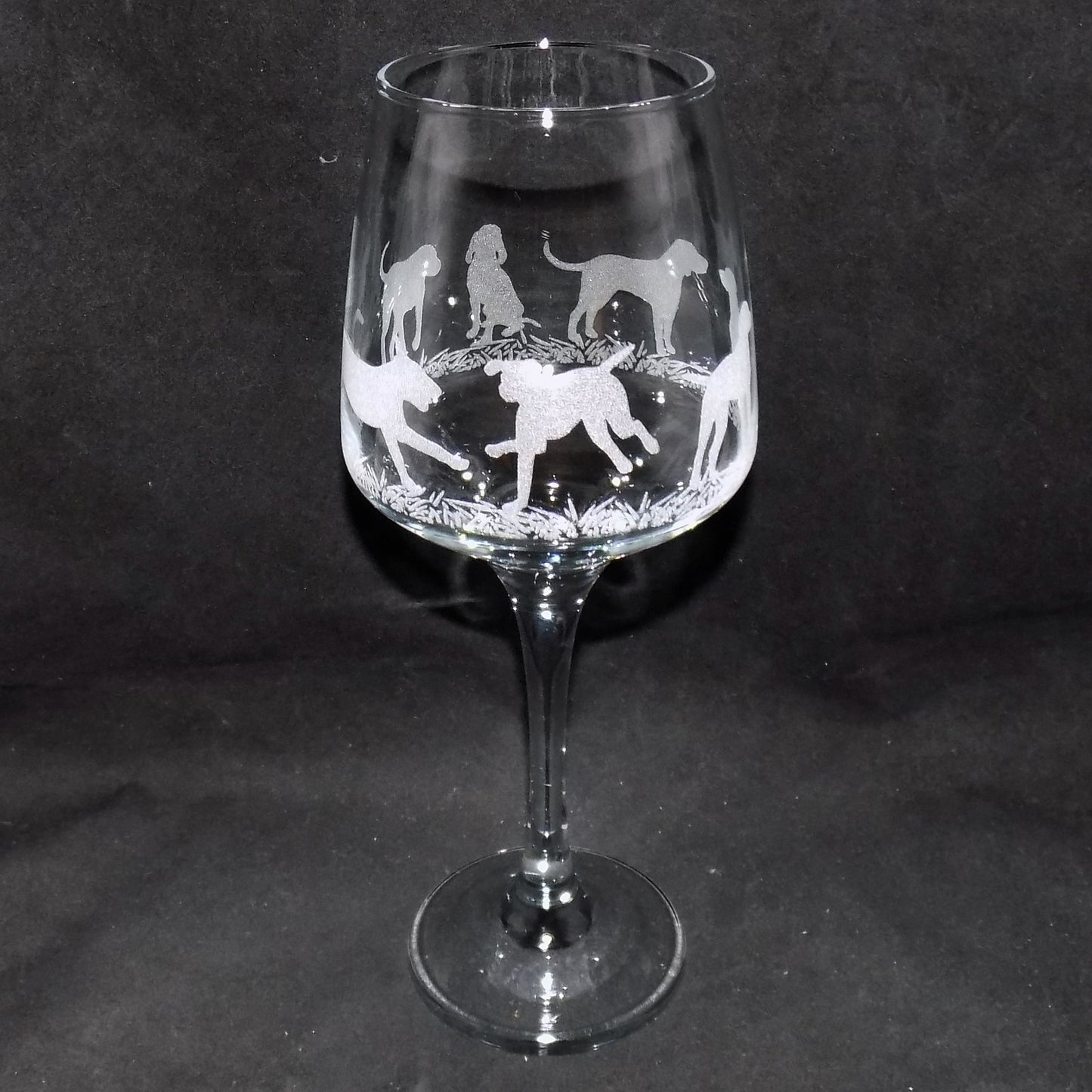 Hungarian Vizsla Stemmed Wine Glass