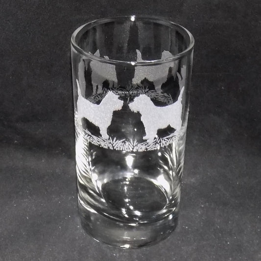 West Highland Terrier Tall Glass