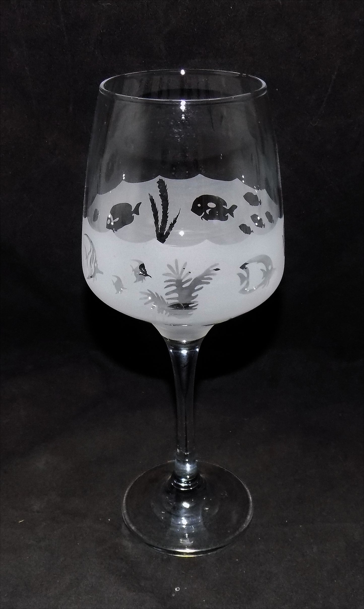 Fish Stemmed Wine Glass