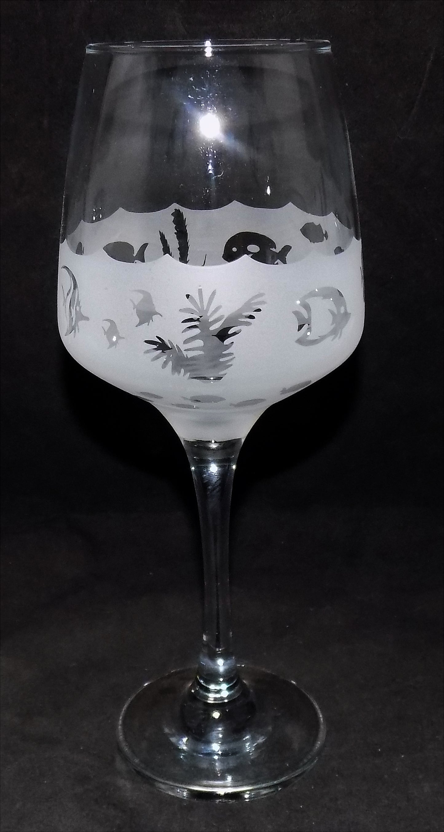 Fish Stemmed Wine Glass