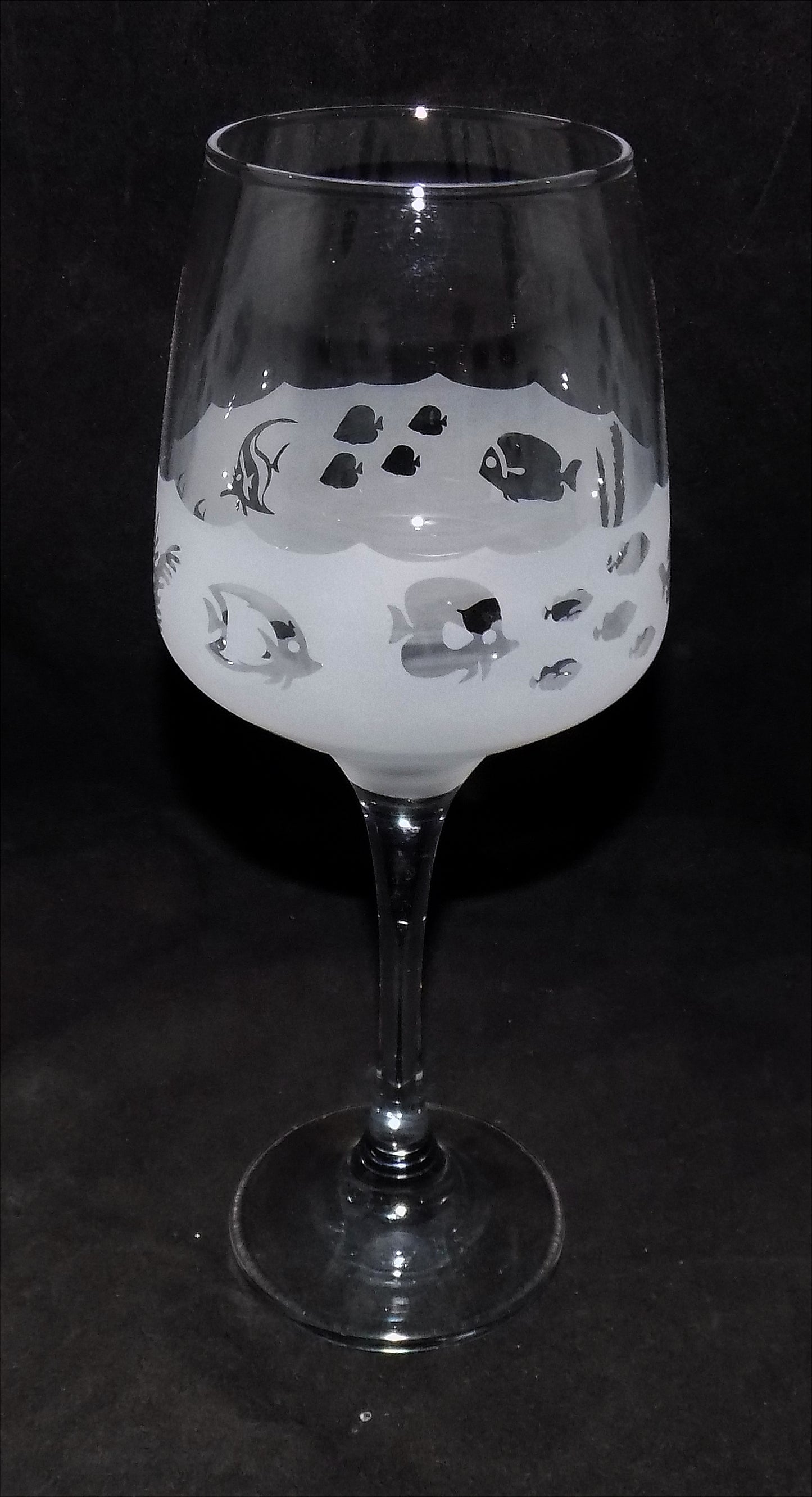 Fish Stemmed Wine Glass