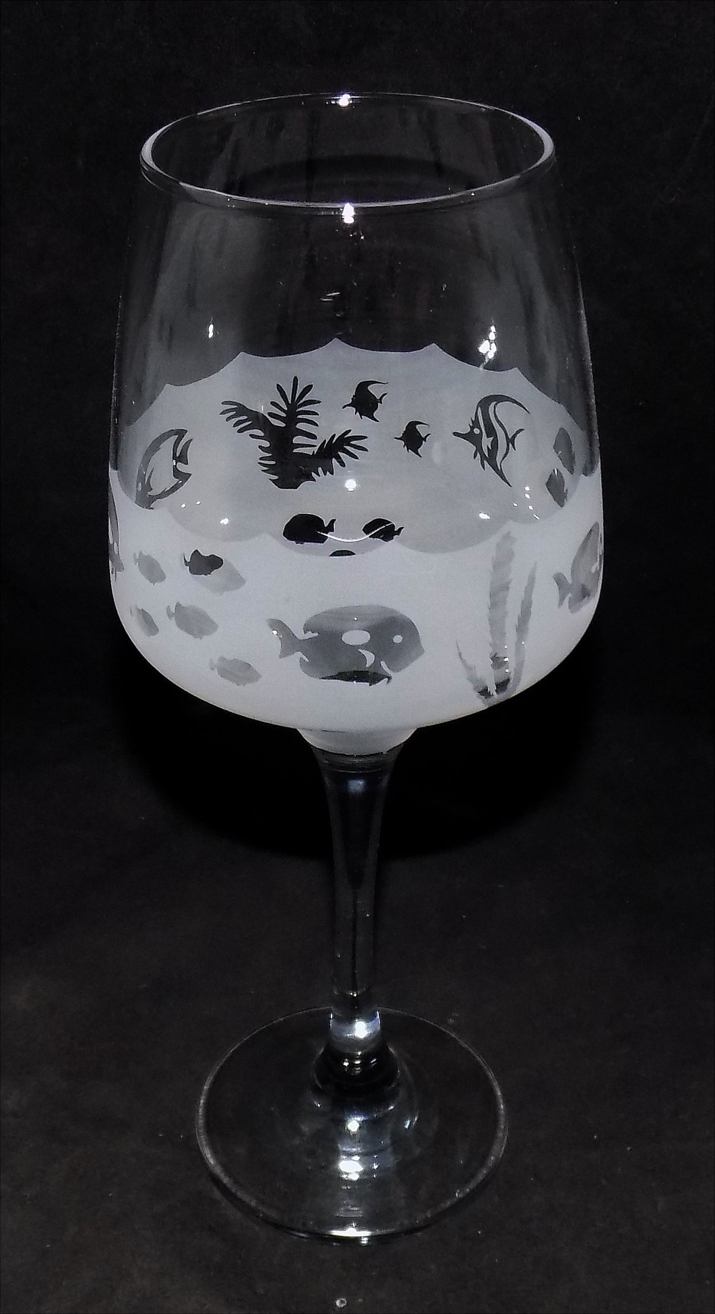Fish Stemmed Wine Glass