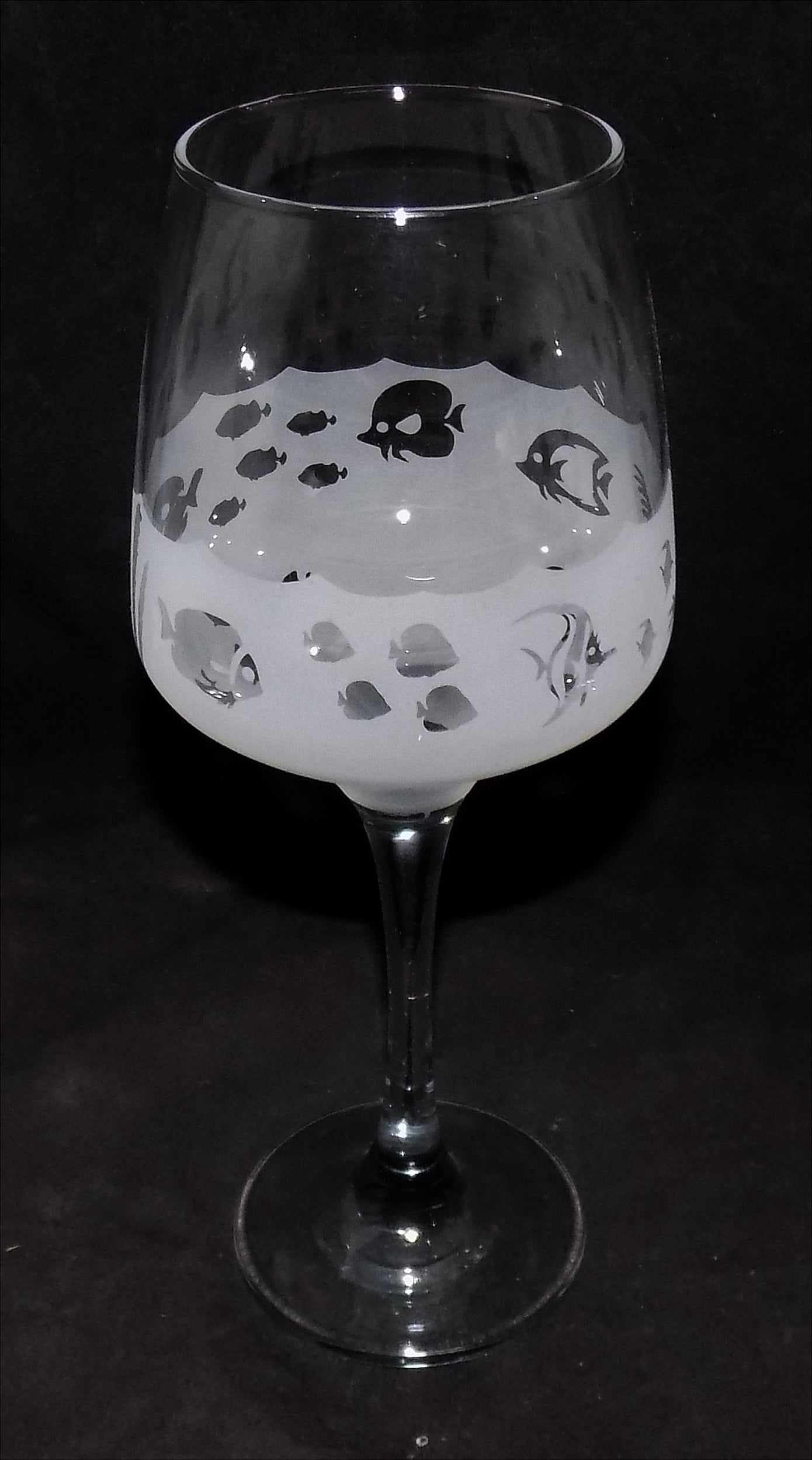 Fish Stemmed Wine Glass