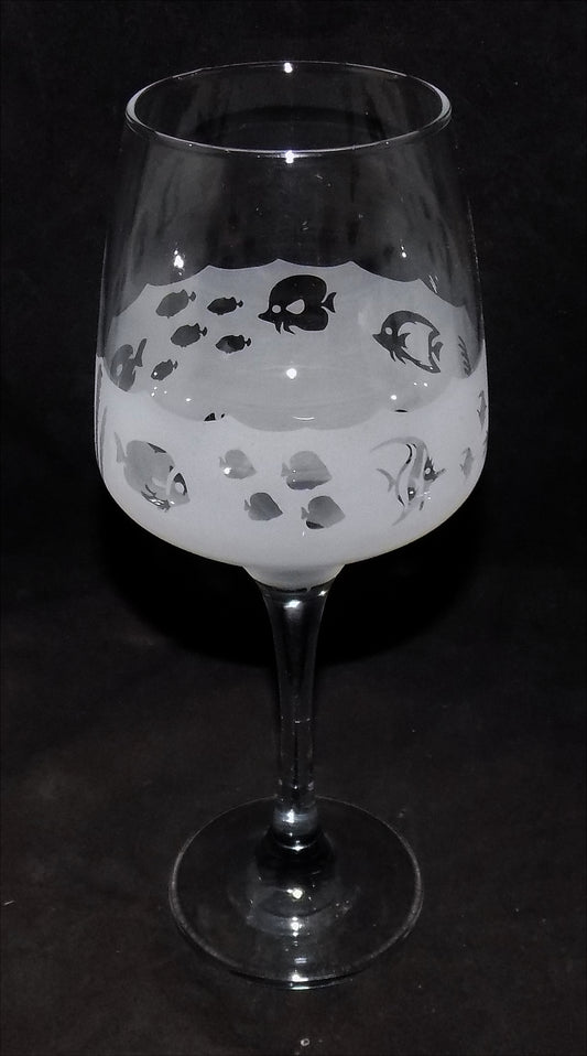Fish Stemmed Wine Glass