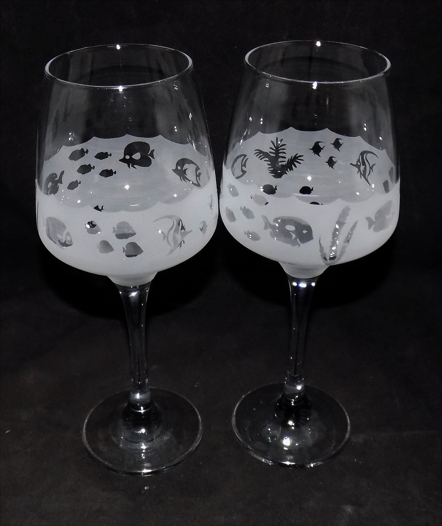 Fish Stemmed Wine Glass
