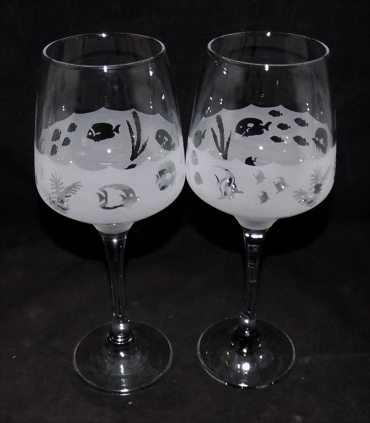 Fish Stemmed Wine Glass