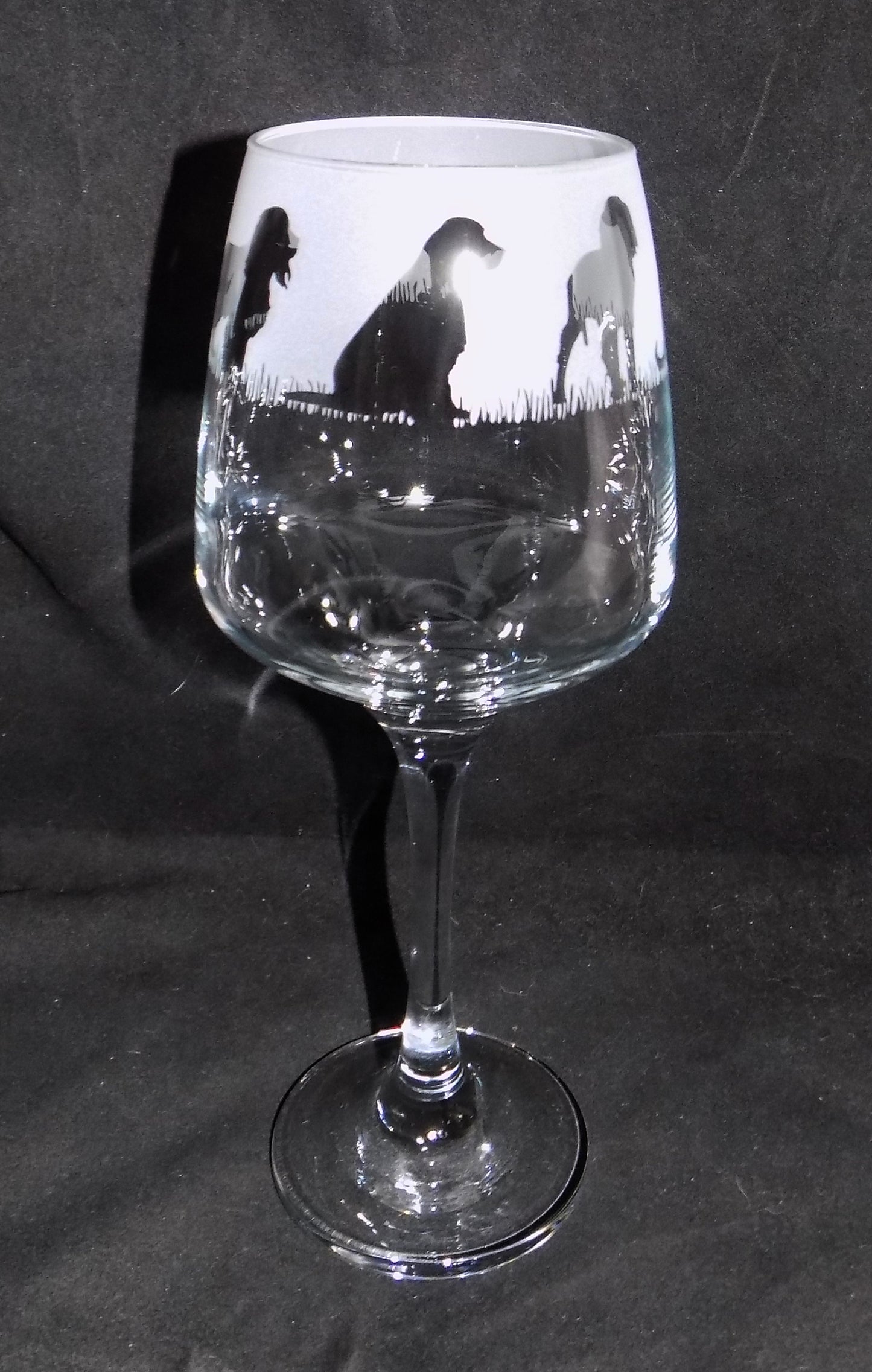 Springer Spaniel Stemmed Wine Glass
