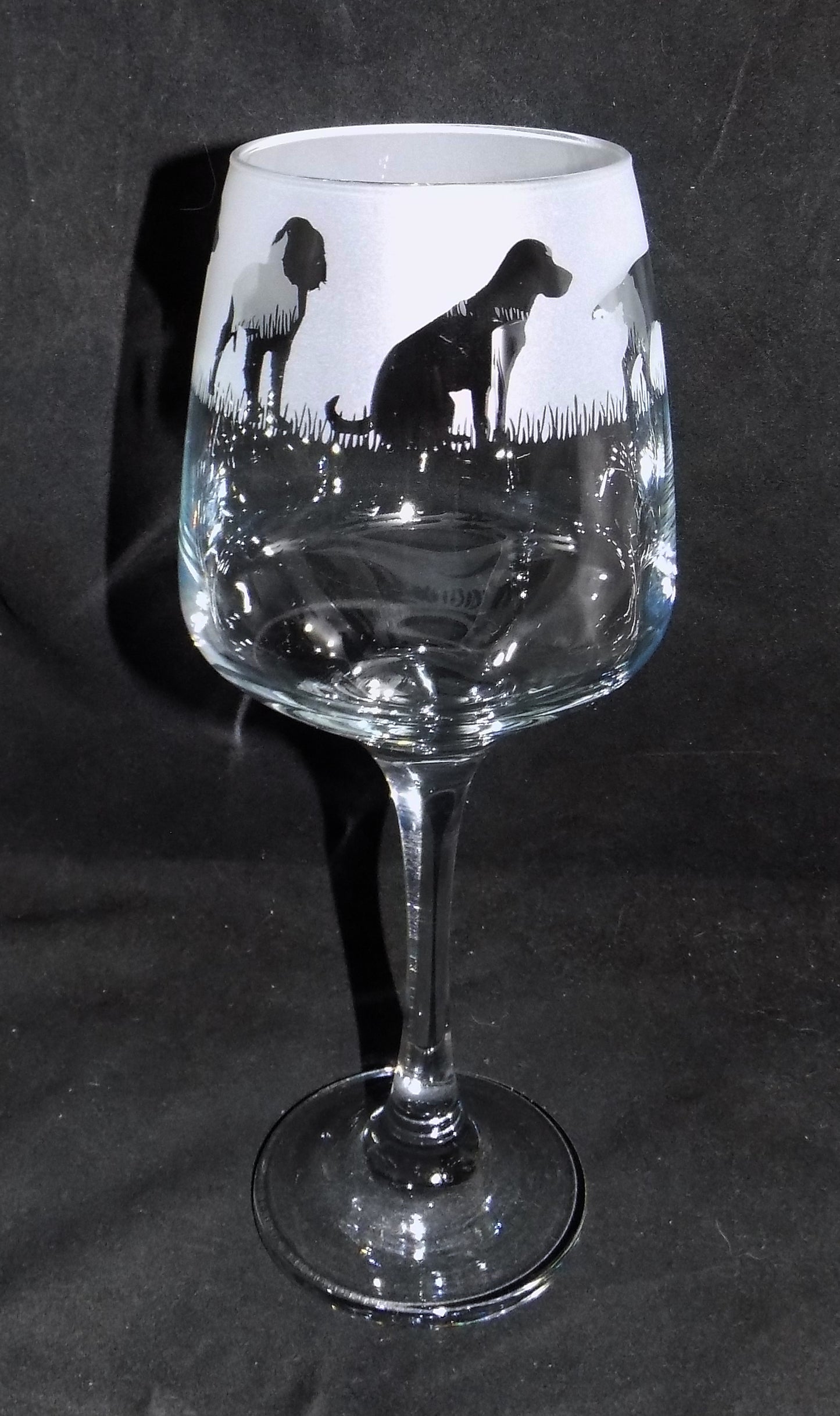 Springer Spaniel Stemmed Wine Glass