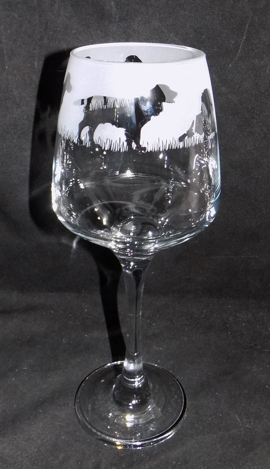 Springer Spaniel Stemmed Wine Glass